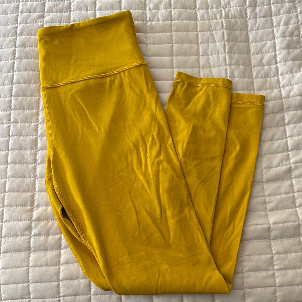 Athleta Mustard High-Rise Leggings